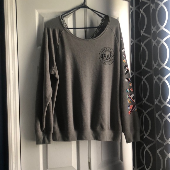 PINK Victoria's Secret Sweaters - Victoria’s secret PINK grey long sleeve sweater